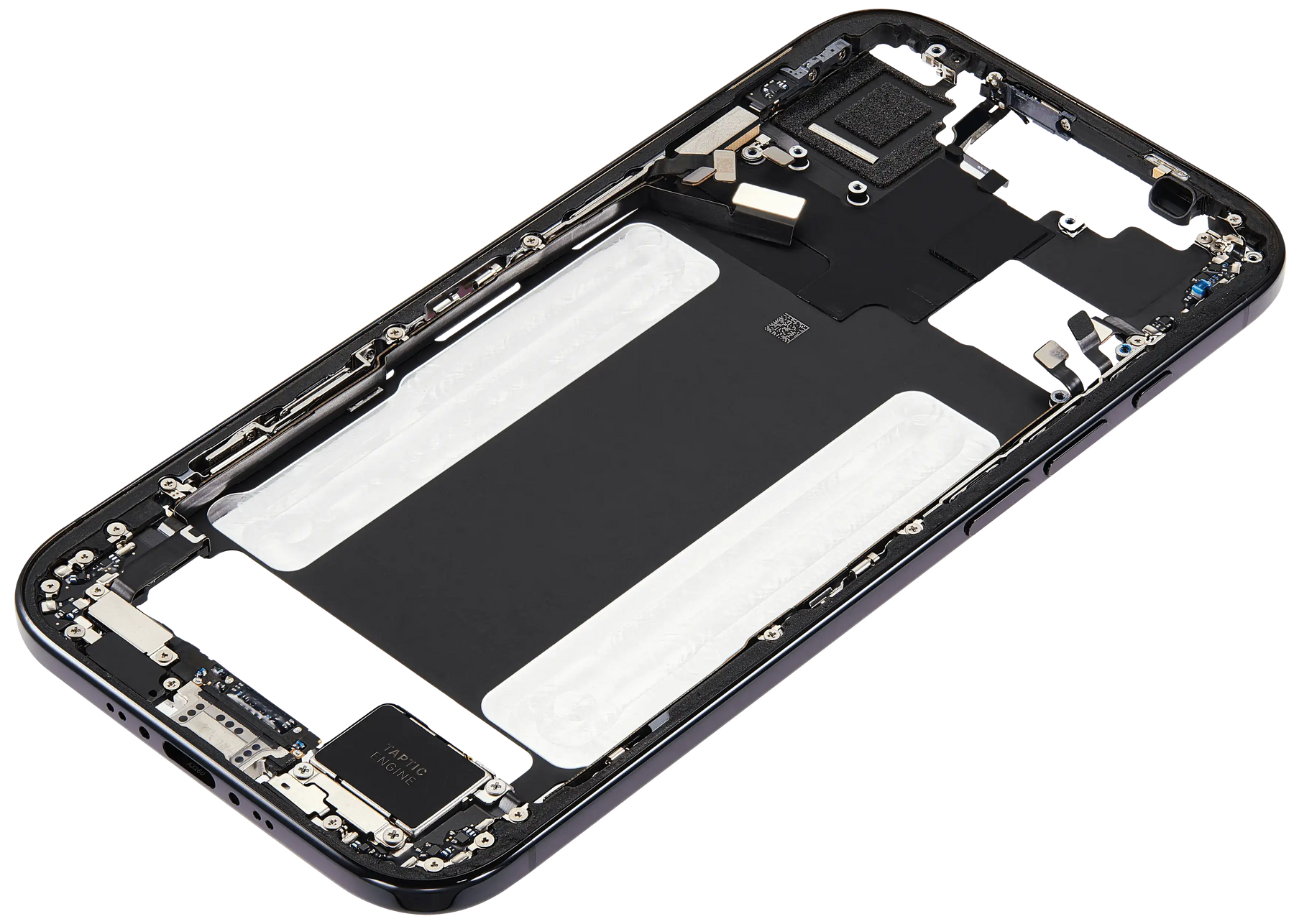 Mid-Frame Housing W/ Charging Port Flex & Small Parts For iPhone Air (US Version) (Used OEM Pull: Grade A) (Space Black)