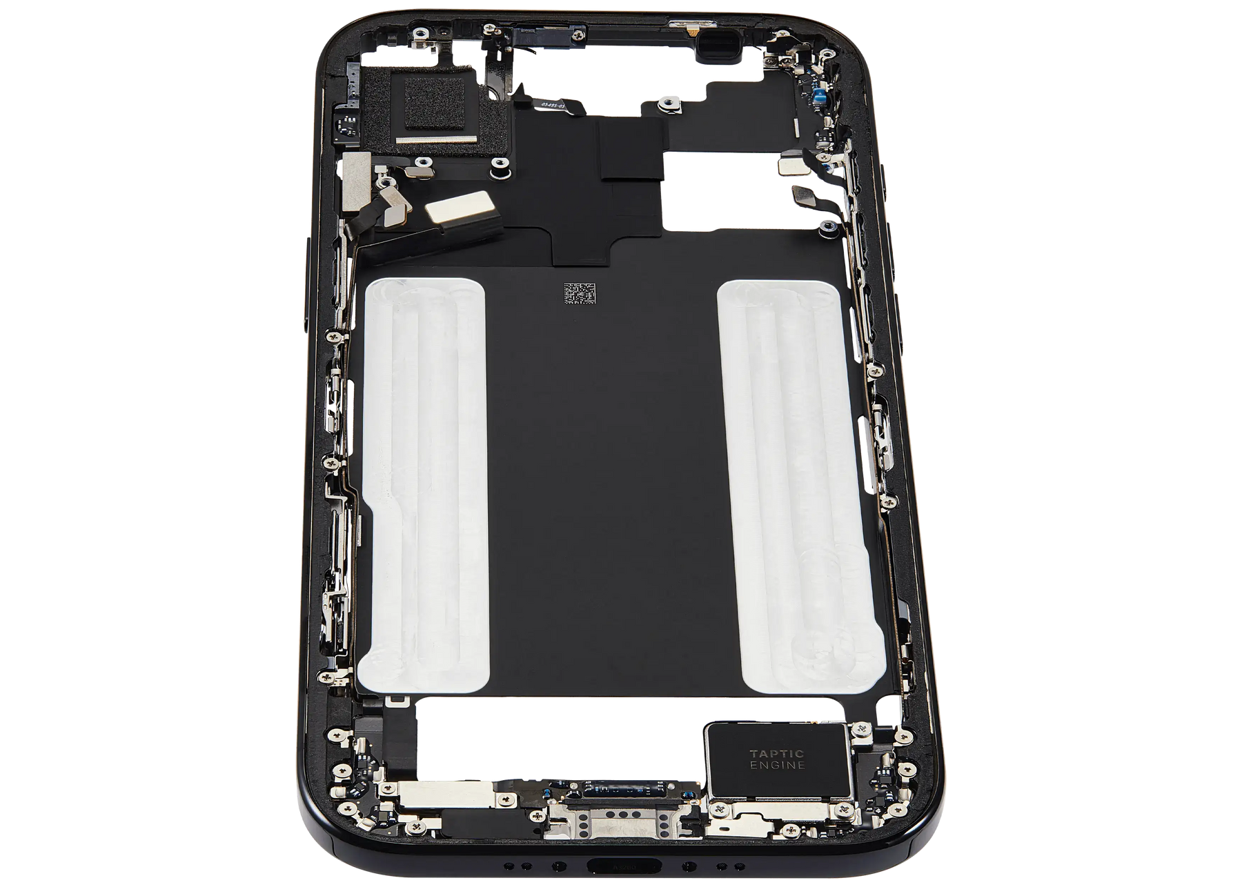 Mid-Frame Housing W/ Charging Port Flex & Small Parts For iPhone Air (US Version) (Used OEM Pull: Grade A) (Space Black)