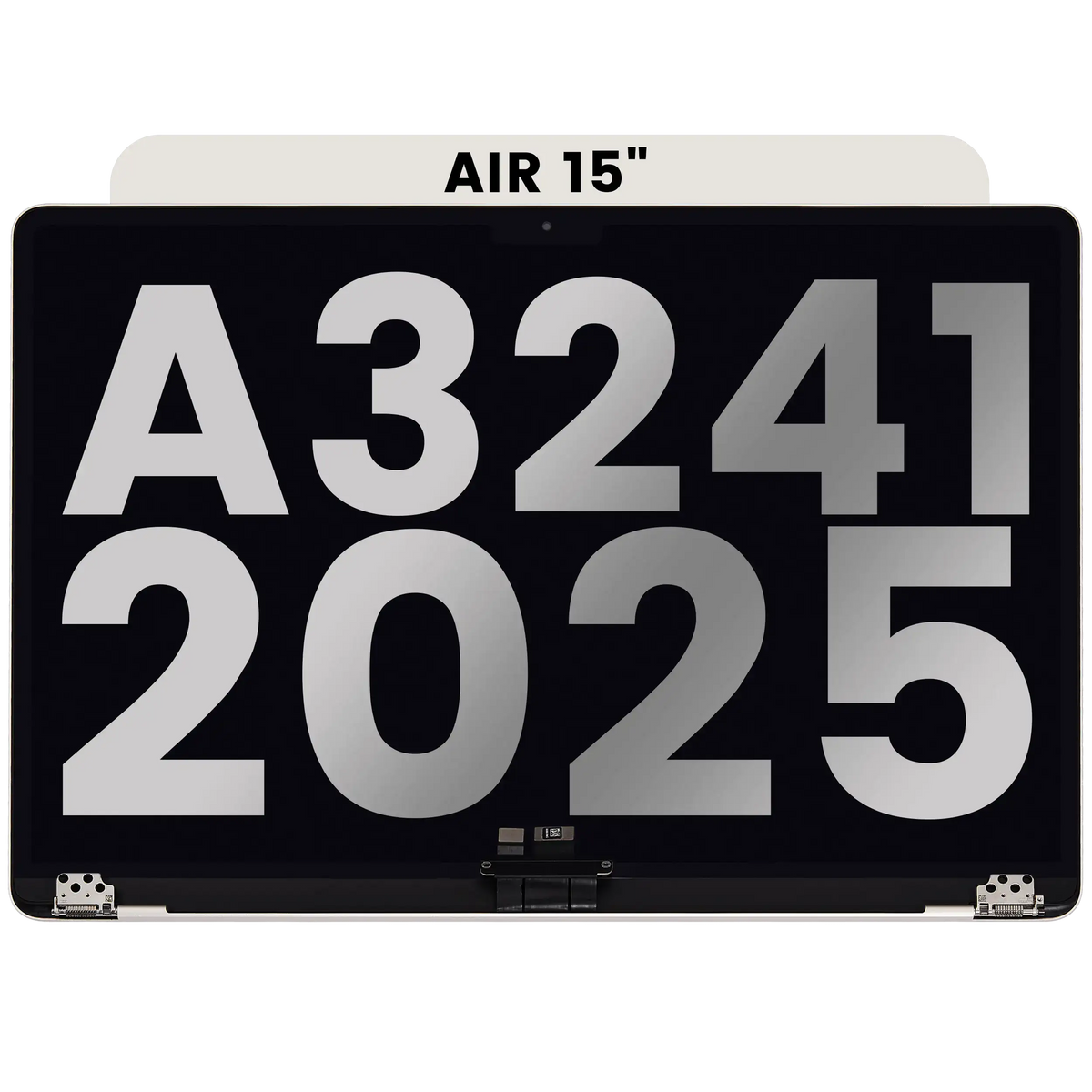 Complete LCD Display Assembly For MacBook Air 15" (A3241 / Early 2025) (Used OEM Pull: Grade A) (Starlight)