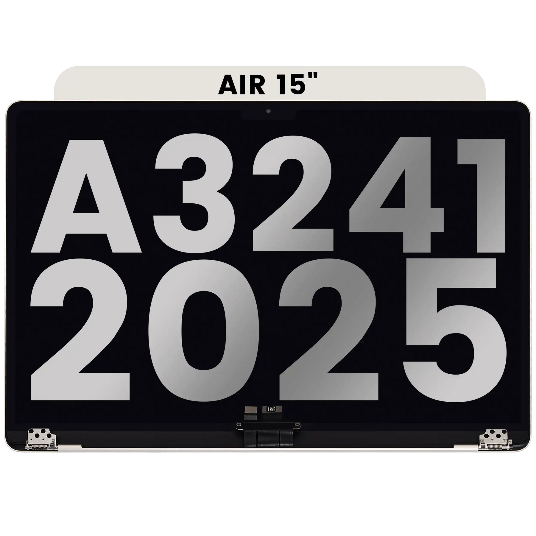 Complete LCD Display Assembly For MacBook Air 15" (A3241 / Early 2025) (Used OEM Pull: Grade A) (Starlight)