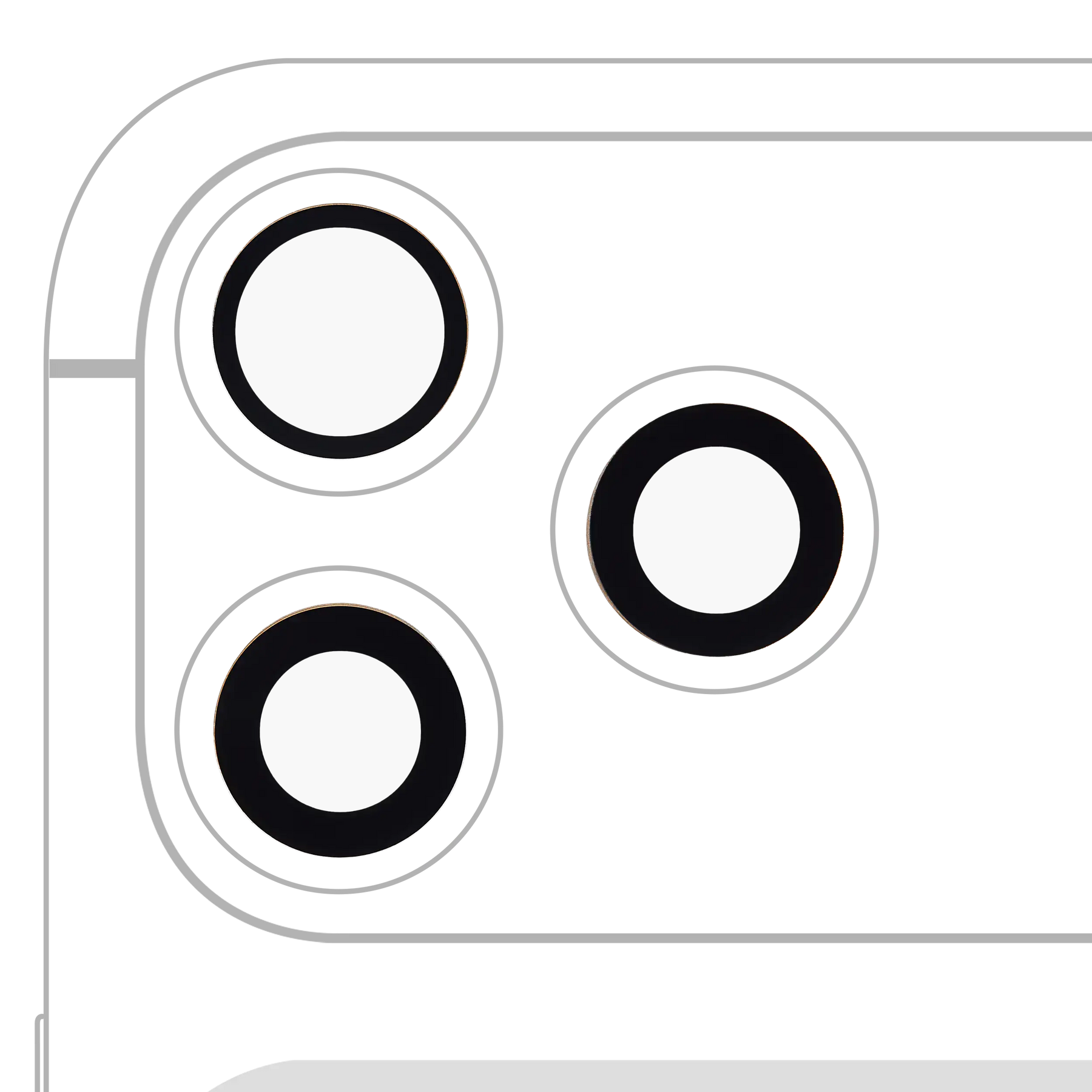 Back Camera Lens (Glass Only) With Adhesive For iphone 17 Pro / 17 Pro Max (3 piece set) (Real Sapphire) (Premium)