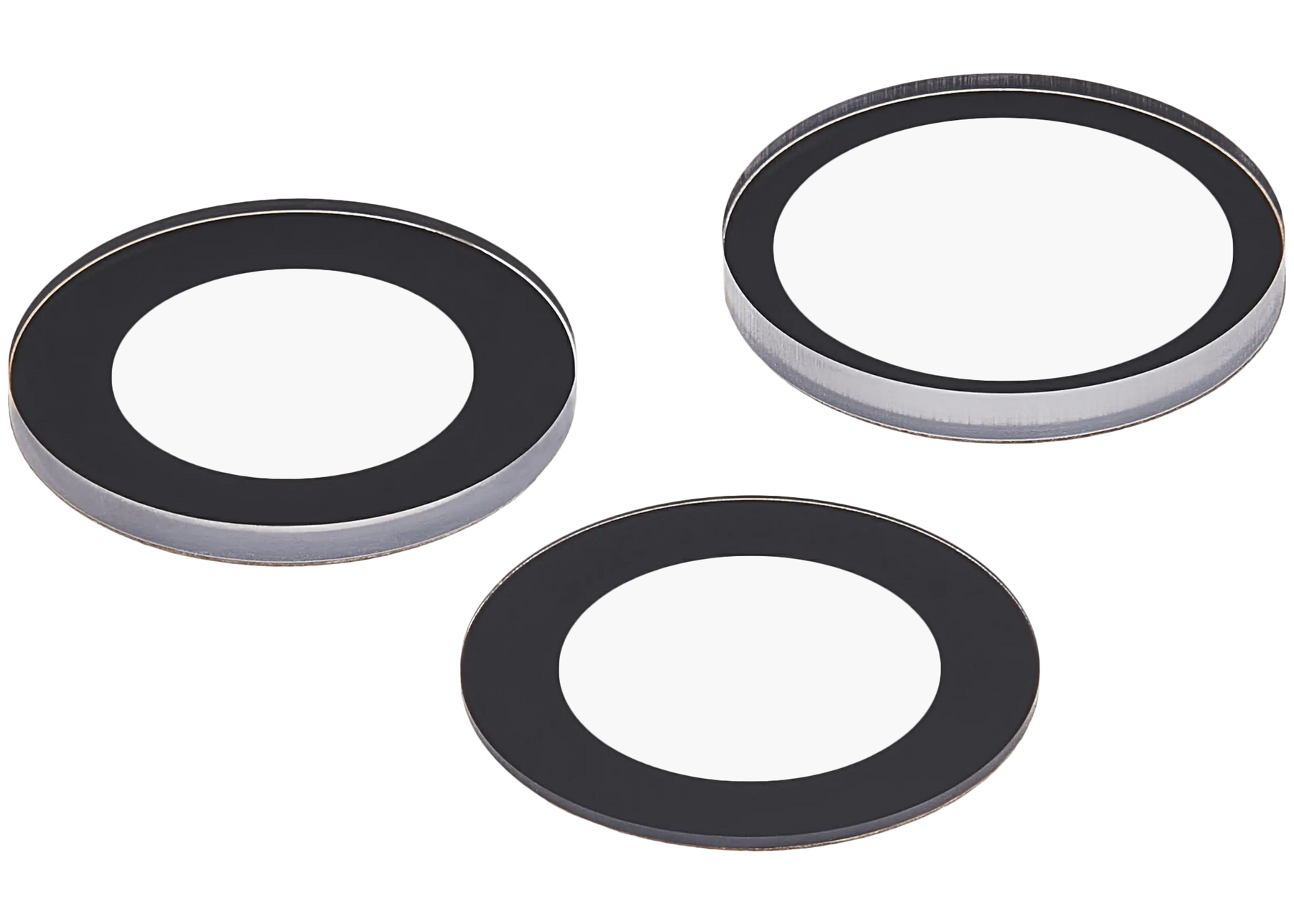 Back Camera Lens (Glass Only) With Adhesive For iphone 17 Pro / 17 Pro Max (3 piece set) (Real Sapphire) (Premium)