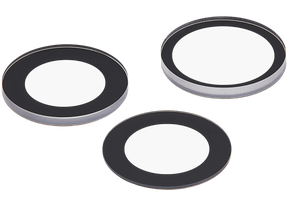 Back Camera Lens (Glass Only) With Adhesive For iphone 17 Pro / 17 Pro Max (3 piece set) (Real Sapphire) (Premium)