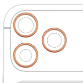 Back Camera Bezel Ring Only For iPhone 17 Pro / 17 Pro Max (Cosmic Orange) (3 Piece Set)