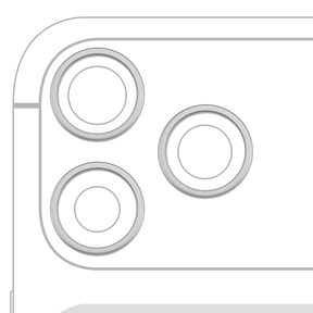 Back Camera Bezel Ring Only For iPhone 17 Pro / 17 Pro Max (Silver) (3 Piece Set)