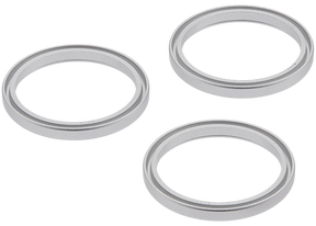 Back Camera Bezel Ring Only For iPhone 17 Pro / 17 Pro Max (Silver) (3 Piece Set)