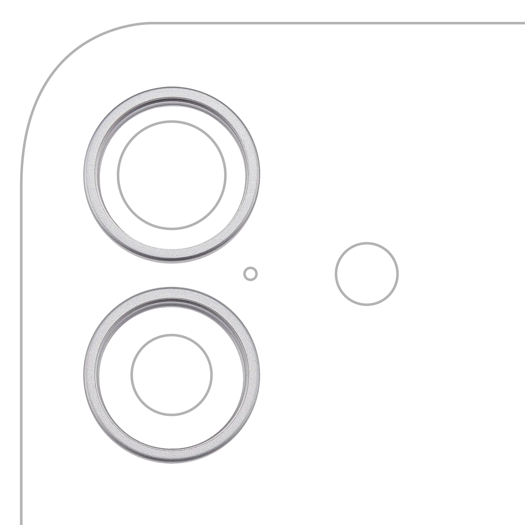 Back Camera Bezel Ring Only For iPhone 17 (White)