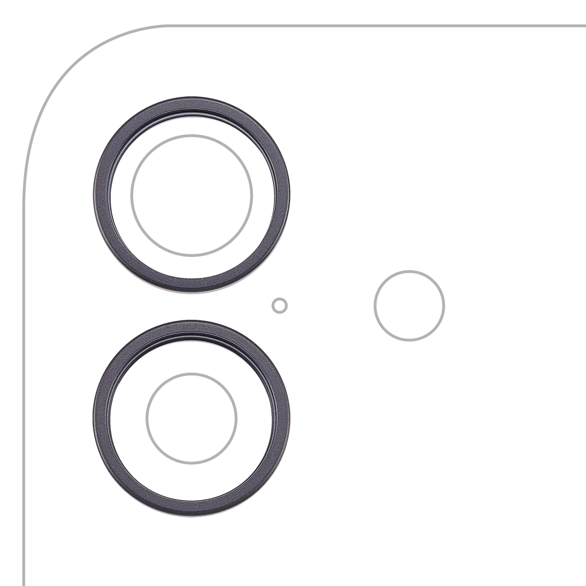 Back Camera Bezel Ring Only For iPhone 17 (Black)