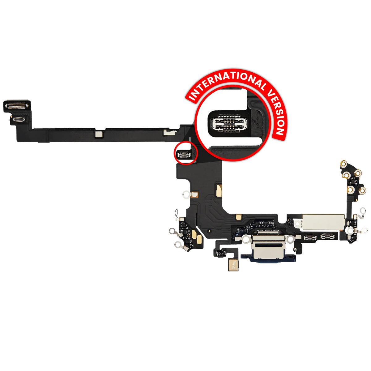 Charging Port Flex Cable for iPhone 17 Pro (Premium) (International Version) (Deep Blue)