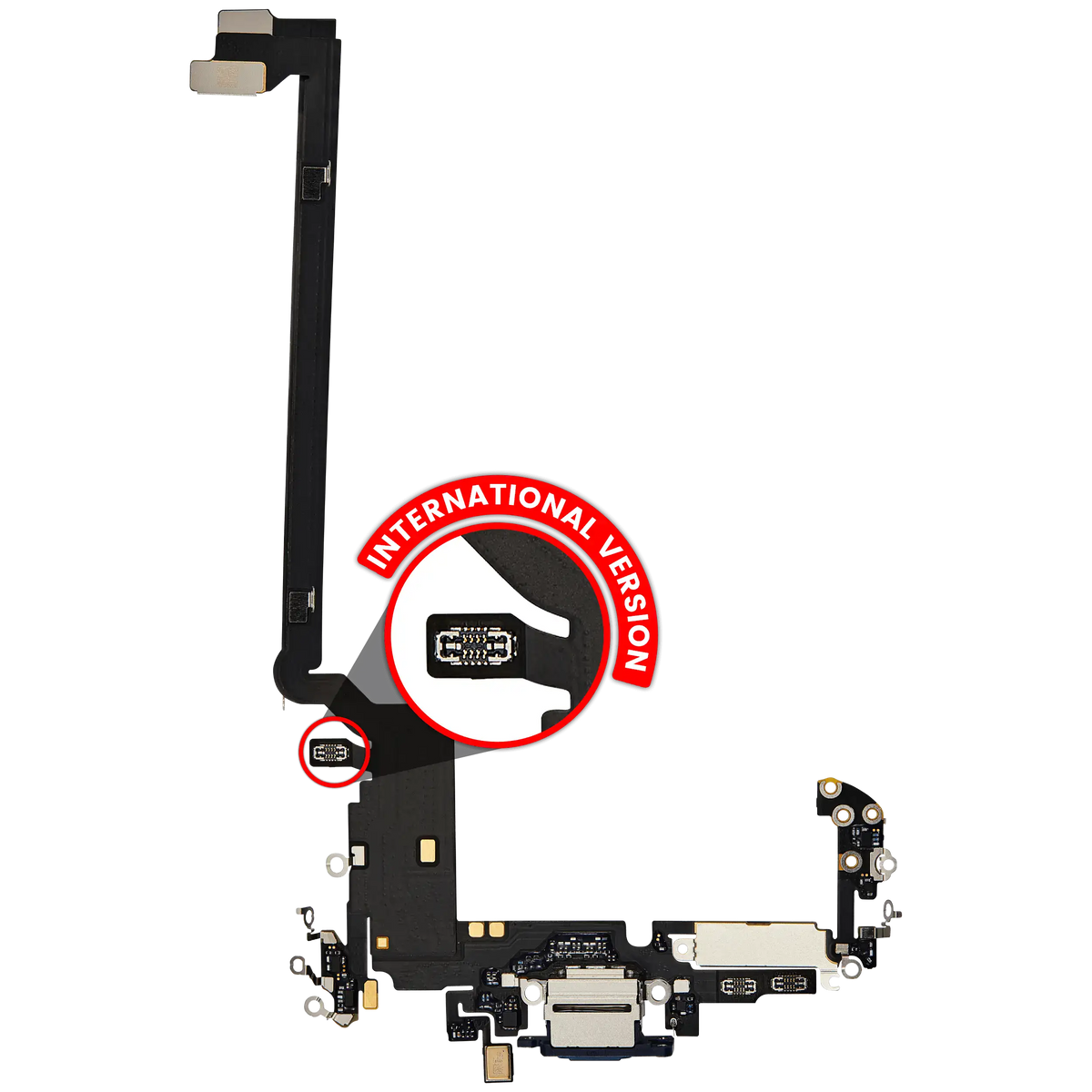 Charging Port Flex Cable for iPhone 17 Pro Max (Premium) (International Version) (Deep Blue)