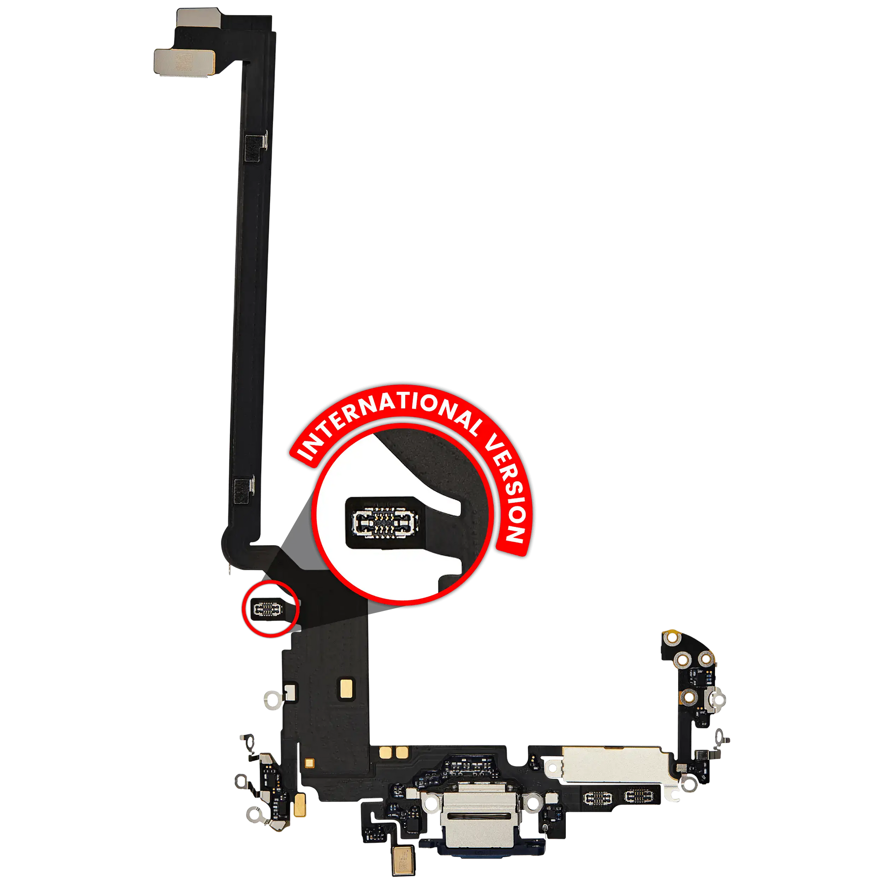 Charging Port Flex Cable for iPhone 17 Pro Max (Premium) (International Version) (Deep Blue)