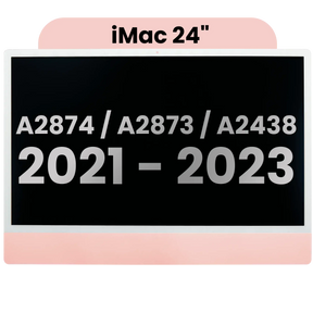Complete LCD Display Assembly For iMac 24" A2874 / A2873 (2023) / A2438 (2021) (LG204A-215 LM235UH1 SDD1) (Used OEM Pull: Grade A) （Small Camera hole）(Pink)