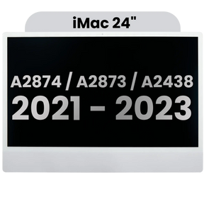 Complete LCD Display Assembly For iMac 24" A2874 / A2873 (2023) / A2438 (2021) (LG204A-215 LM235UH1 SDD1) (Used OEM Pull: Grade A) （Small Camera hole）(Silver)