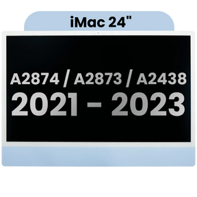 Complete LCD Display Assembly For iMac 24" A2874 / A2873 (2023) / A2438 (2021) (LG204A-215 LM235UH1 SDD1) (Used OEM Pull: Grade A) （Small Camera hole）(Blue)