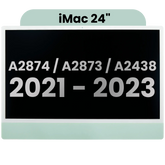 Complete LCD Display Assembly For iMac 24" A2874 / A2873 (2023) / A2438 (2021) (LG204A-215 LM235UH1 SDD1) (Used OEM Pull: Grade A) （Small Camera hole）(Green)