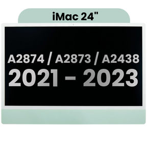 Complete LCD Display Assembly For iMac 24" A2874 / A2873 (2023) / A2438 (2021) (LG204A-215 LM235UH1 SDD1) (Used OEM Pull: Grade A) （Small Camera hole）(Green)