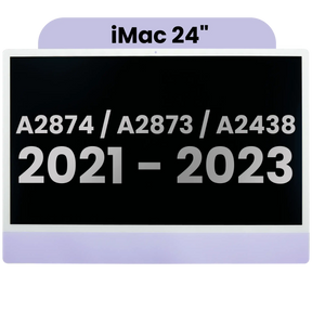 Complete LCD Display Assembly For iMac 24" A2874 / A2873 (2023) / A2438 (2021) (LG204A-215 LM235UH1 SDD1) (Used OEM Pull: Grade A) （Small Camera hole）(Purple)