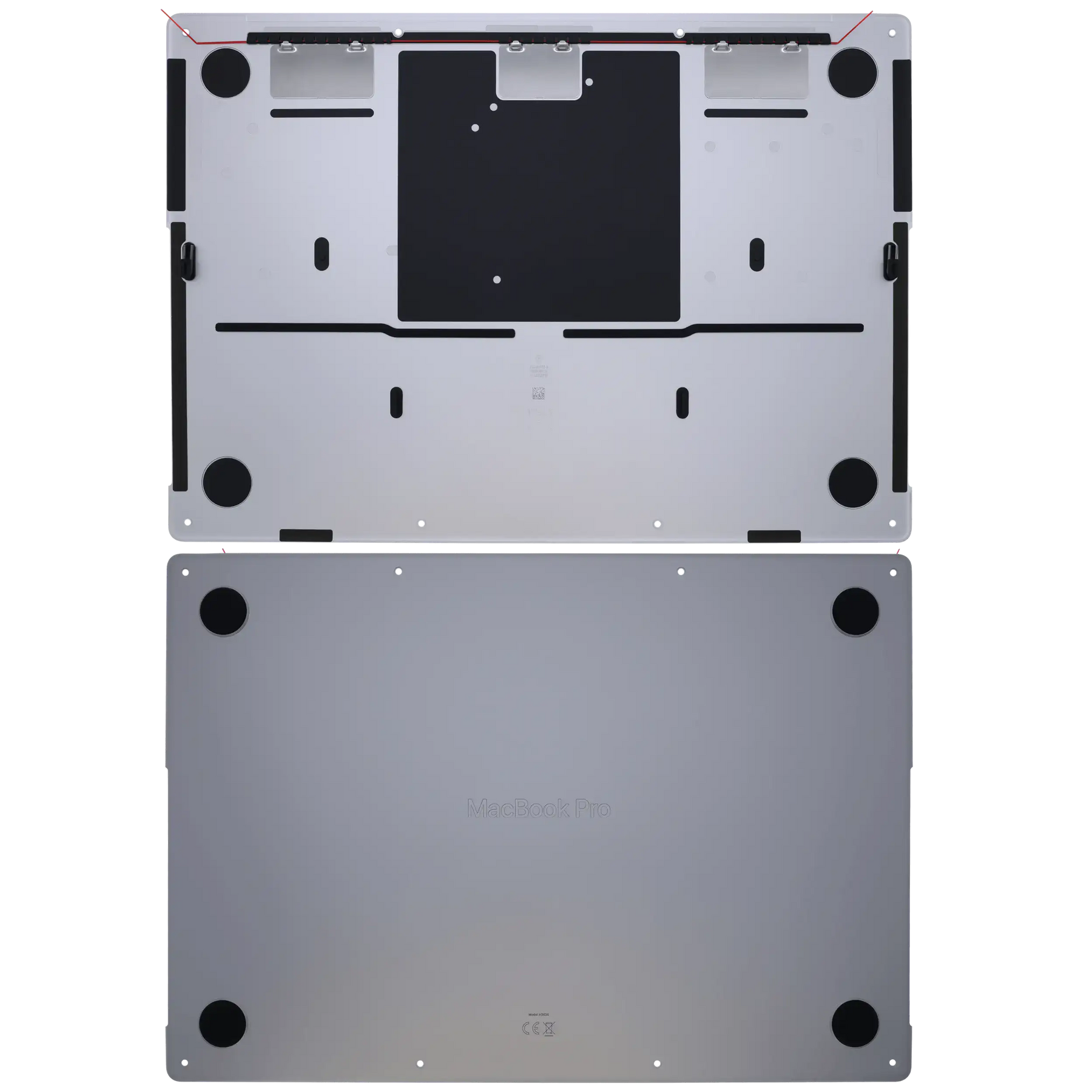 Bottom Case For MacBook Pro 14" A3434 (2025) (Genuine OEM) (Silver)