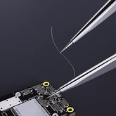 iNeeZy Handmade Non-Magnetic Stainless Tweezers (Silver - Wide) (Qianli)