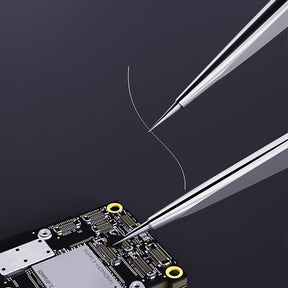 iNeeZy Handmade Non-Magnetic Stainless Tweezers (Silver - Wide) (Qianli)