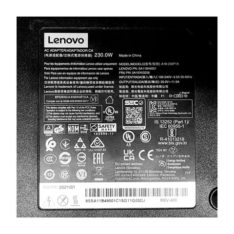 [ORIGINAL] Lenovo 230W USB Pin Laptop Charger - 20V - 11.5A