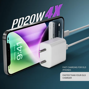 iPhone 15 Charger Adapter – Original 20W USB-C Fast Charging Power Adapter
