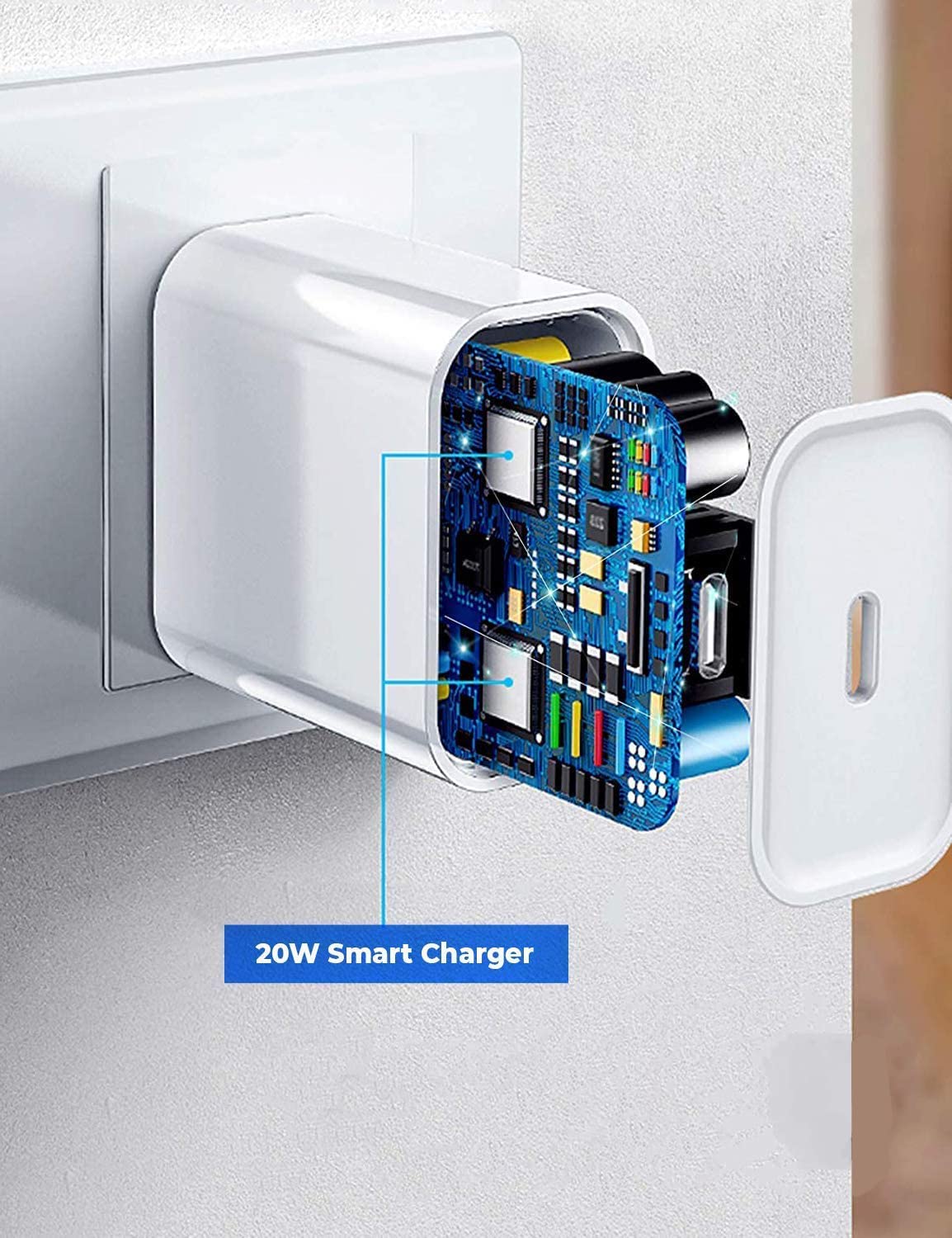 iPhone 14 Charger 20W USB-C Fast Charging Adapter