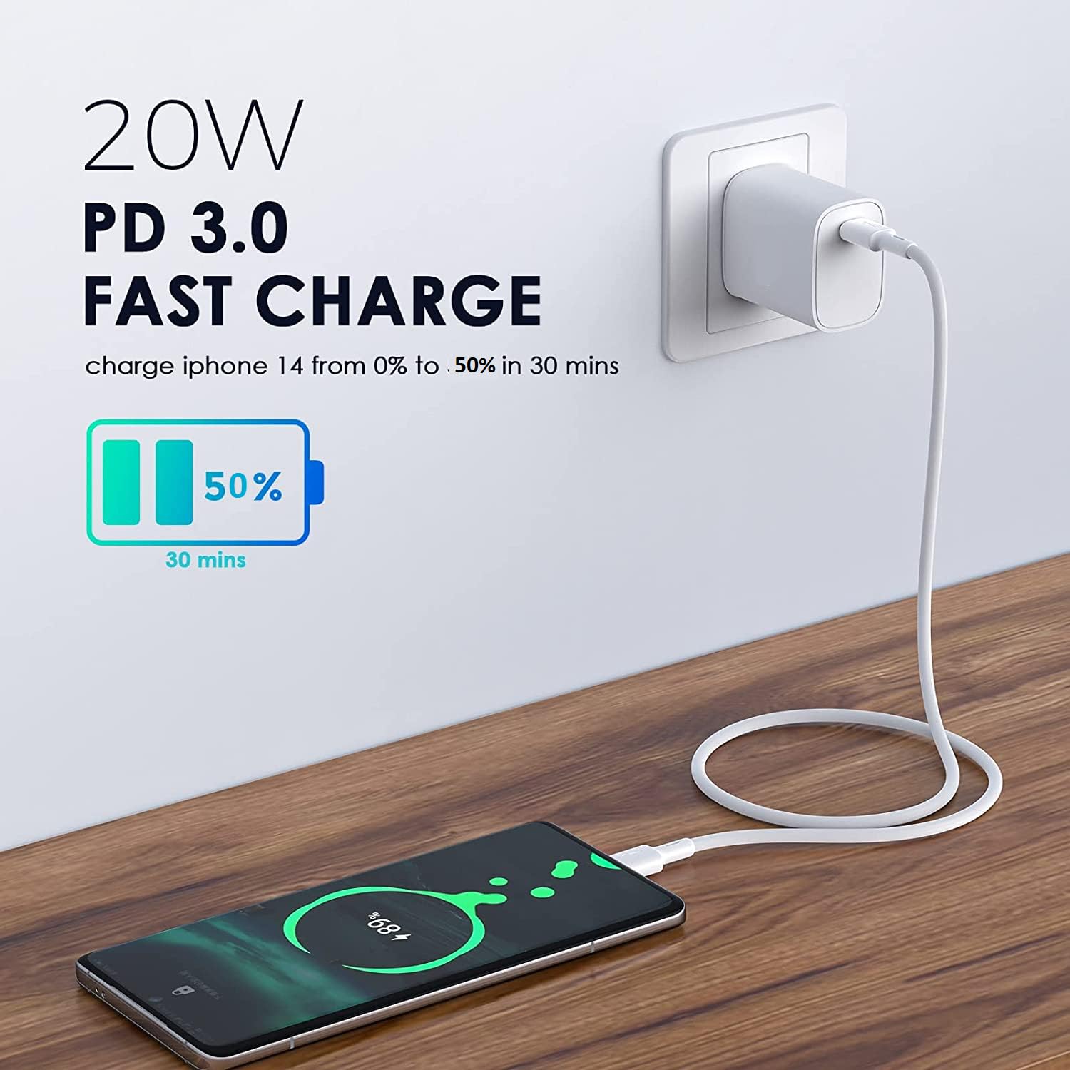iPhone 11 Charger – 20W Fast Charging Adapter