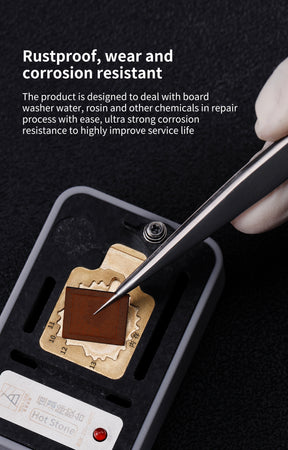 iNeeZy Handmade Non-Magnetic Stainless Tweezers (Silver - Thin) (Qianli)