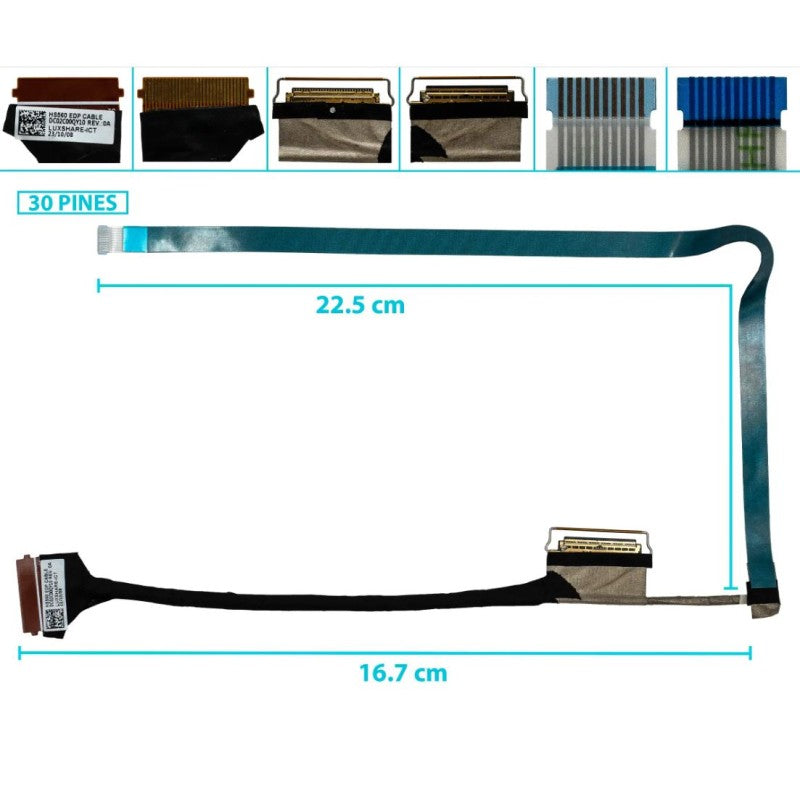 Display Cable For Lenovo IdeaPad 3-15 3-15ITL6 V15 V15 G2 V15 G3 5C10S30209 DC02C00QY00 DC02C00QY10 DC02C00QY20 DC02C00QY30 LCD LED LVDS Flex Video Screen Cable