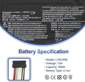 Lenovo L16C2PB2 L16L2PB3 Battery for IdeaPad 320-15ABR/15IAP/15IKB/15ISK/17IKB 130-14AST/14IKB/15AST S145-15AST/15IWL/15IIL/14IIL/14IWL 330-15IKB 520-15IKB V320-17IKB V145-15AST V14-IWL V15-ADA B320-14IKB L17M2PB7 L16M2PB1 L16C2PB1 Series laptop's.