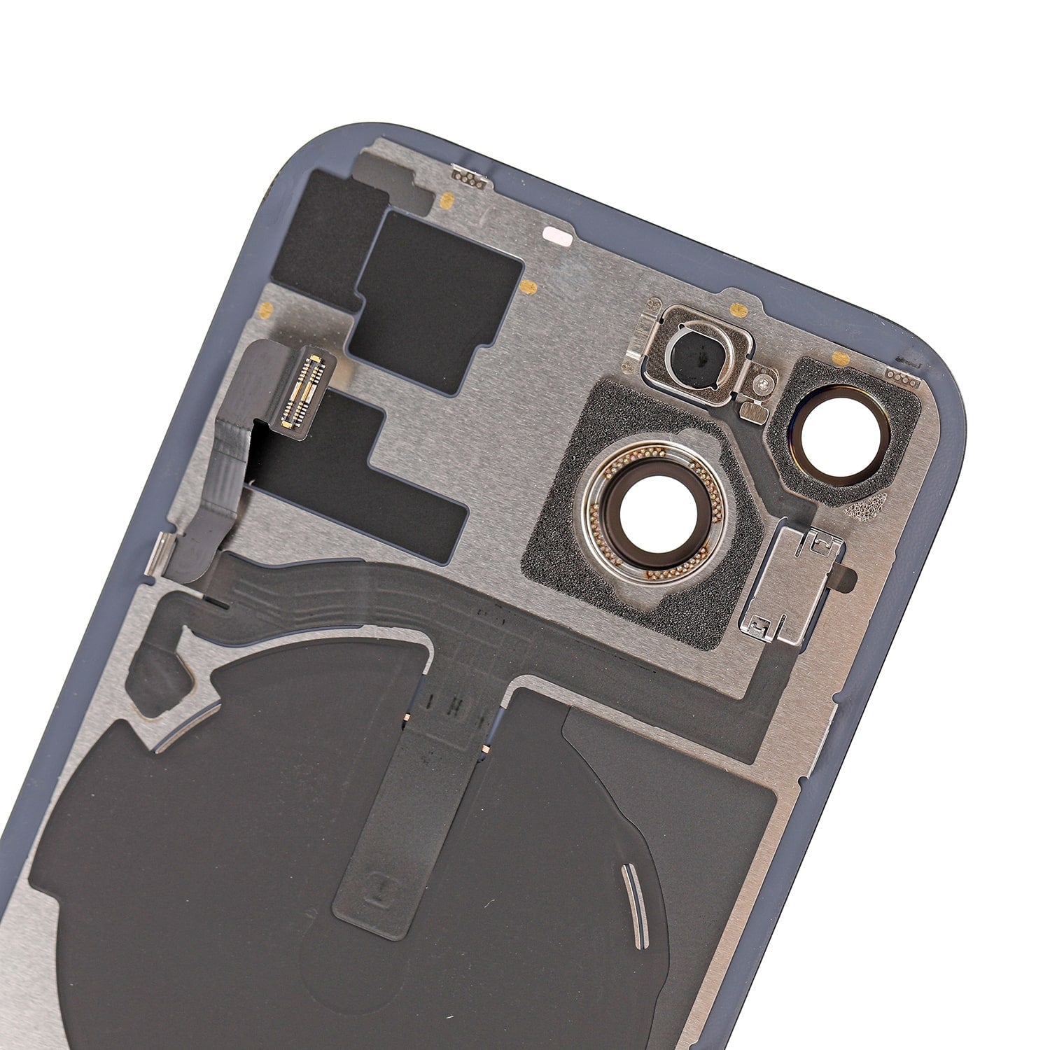 Replacement For iPhone 15 Back Cover Glass With Back Panel Frame-Blue