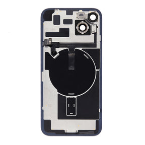 Replacement for iPhone 14 Plus Back Cover Glass with Back Panel Frame - Blue