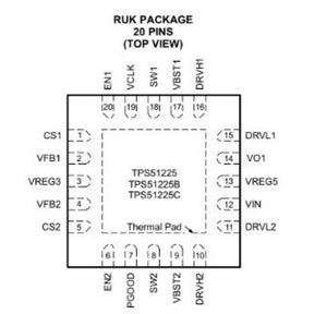 TPS51225C 1225C 51225C Step-Down Controller With 5-V And 3.3-V IC