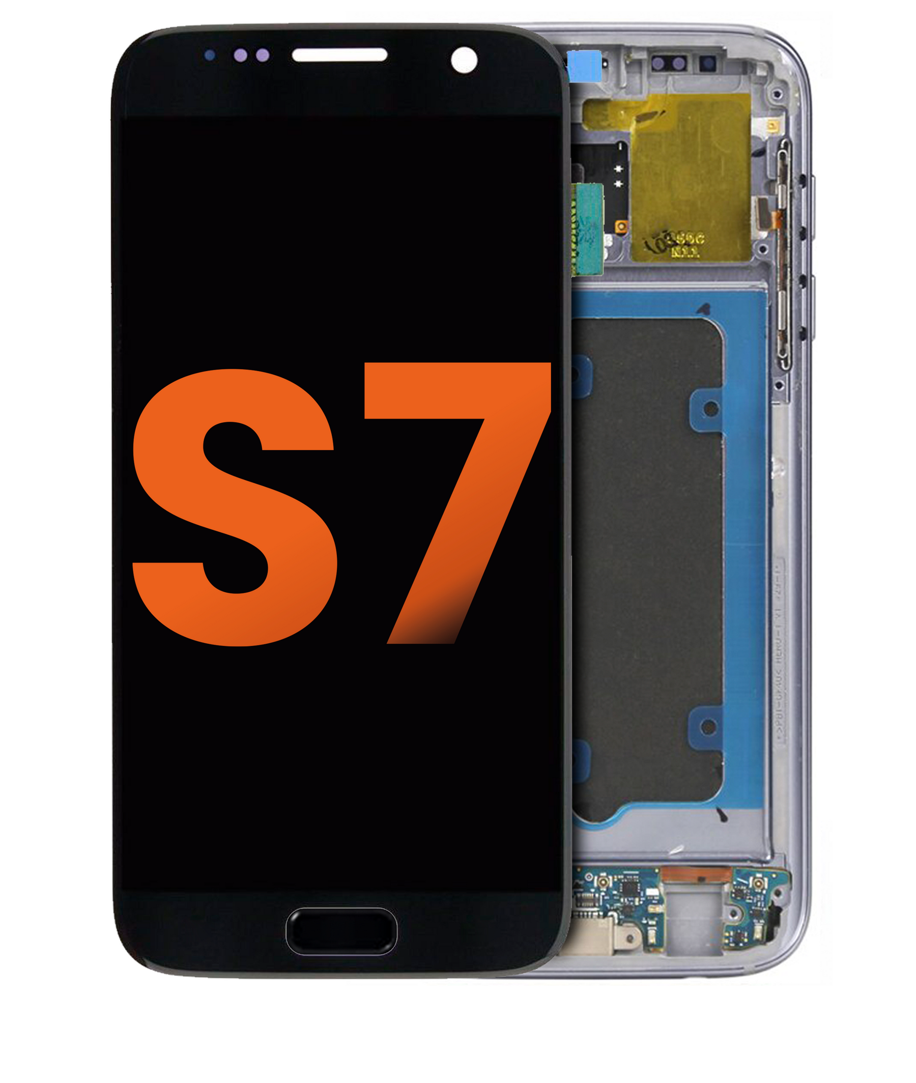 Replacement OLED Assembly With Frame Compatible For Samsung Galaxy S7 (All US Models) (Blemish: Grade B) (Black Onyx)