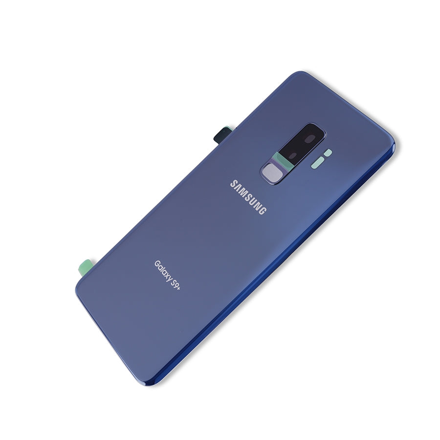 Replacement Back Cover Glass With Camera Lens Compatible For Samsung Galaxy S9 Plus (Service Pack) (Coral Blue)