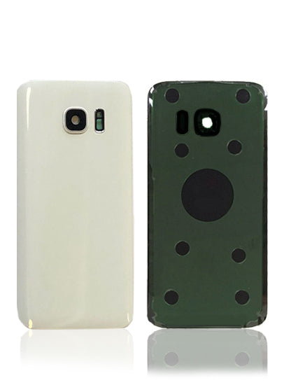 Back Cover Glass With Camera Lens Compatible For Samsung Galaxy S7 Replacement  (No Logo) (Vemake) (White)