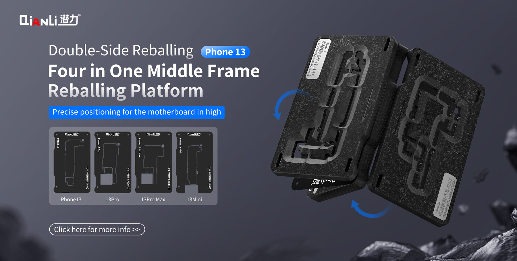 Middle Frame Reballing Platform Compatible For iPhone 13 / 13 Mini / 13 Pro / 13 Pro Max (Qianli)