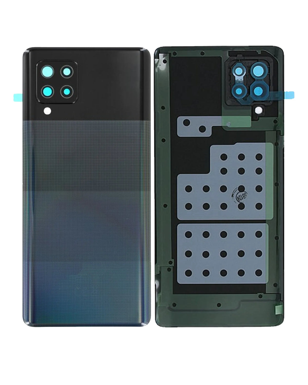 Back Cover Glass With Camera Lens Compatible For Samsung Galaxy A42 5G (A426 / 2020) (Service Pack) (Prism Dot Black)