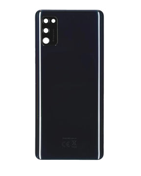 Back Cover Glass With Camera Lens Compatible For Samsung Galaxy A41 (A415 / 2020) (Service Pack) (Prism Crush Black)
