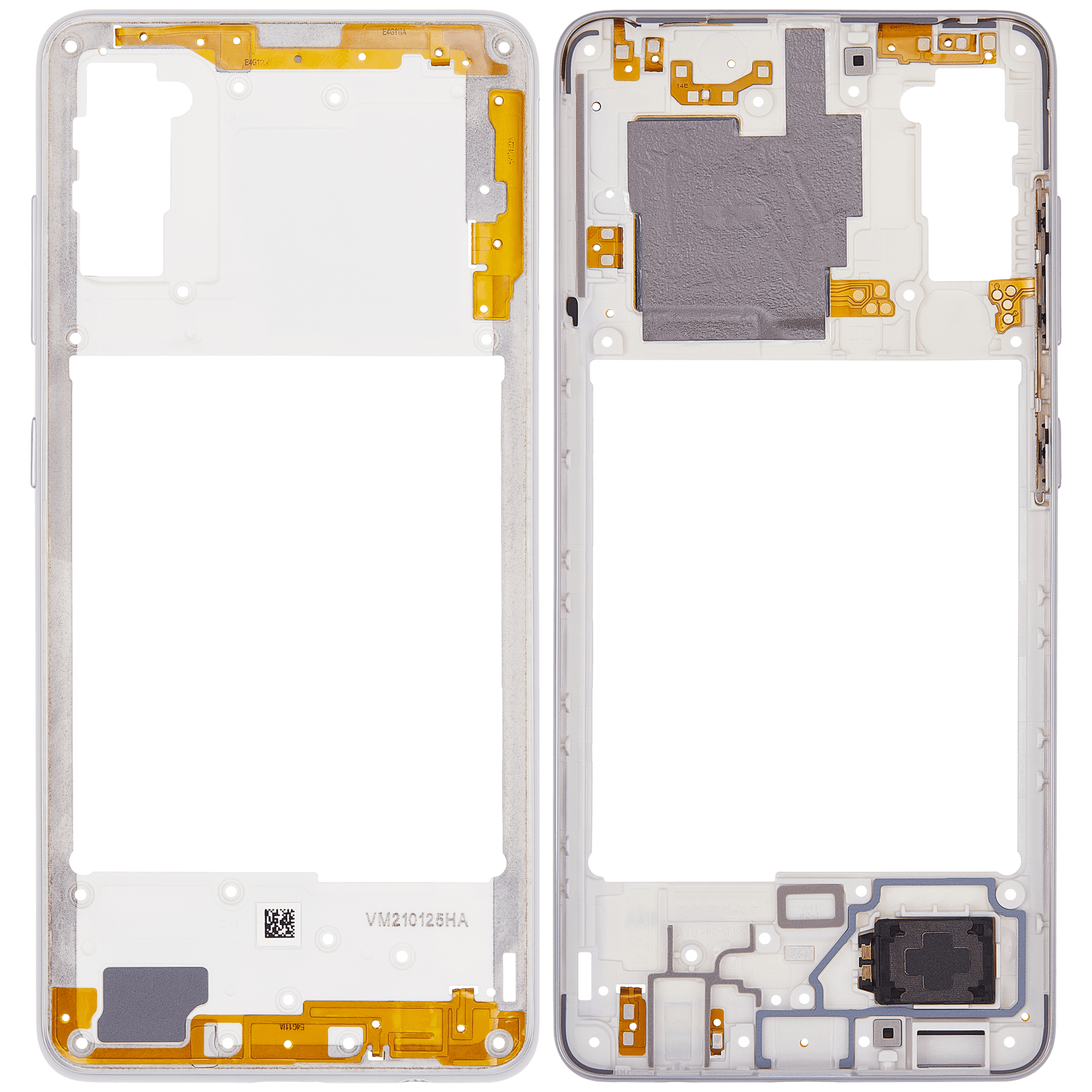 Mid-Frame Housing Compatible For Samsung Galaxy A41 (A415 / 2020) (Aftermarket Plus) (Prism Crush Silver)