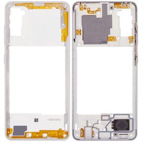 Mid-Frame Housing Compatible For Samsung Galaxy A41 (A415 / 2020) (Aftermarket Plus) (Prism Crush Silver)