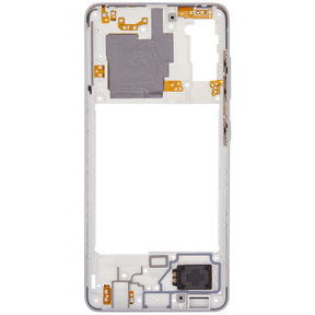 Mid-Frame Housing Compatible For Samsung Galaxy A41 (A415 / 2020) (Aftermarket Plus) (Prism Crush Silver)