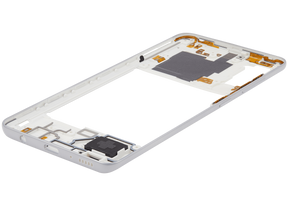 Mid-Frame Housing Compatible For Samsung Galaxy A41 (A415 / 2020) (Aftermarket Plus) (Prism Crush Silver)