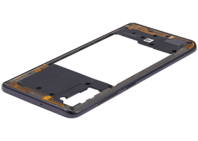 Mid-Frame Housing Compatible For Samsung Galaxy A41 (A415 / 2020) (Aftermarket Plus) (Prism Crush Black)