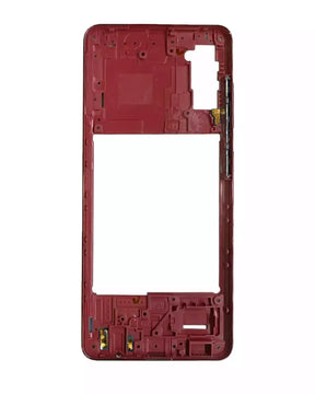 Mid-Frame Housing Compatible For Samsung Galaxy A41 (A415 / 2020) (Aftermarket Plus) (Prism Crush Red)