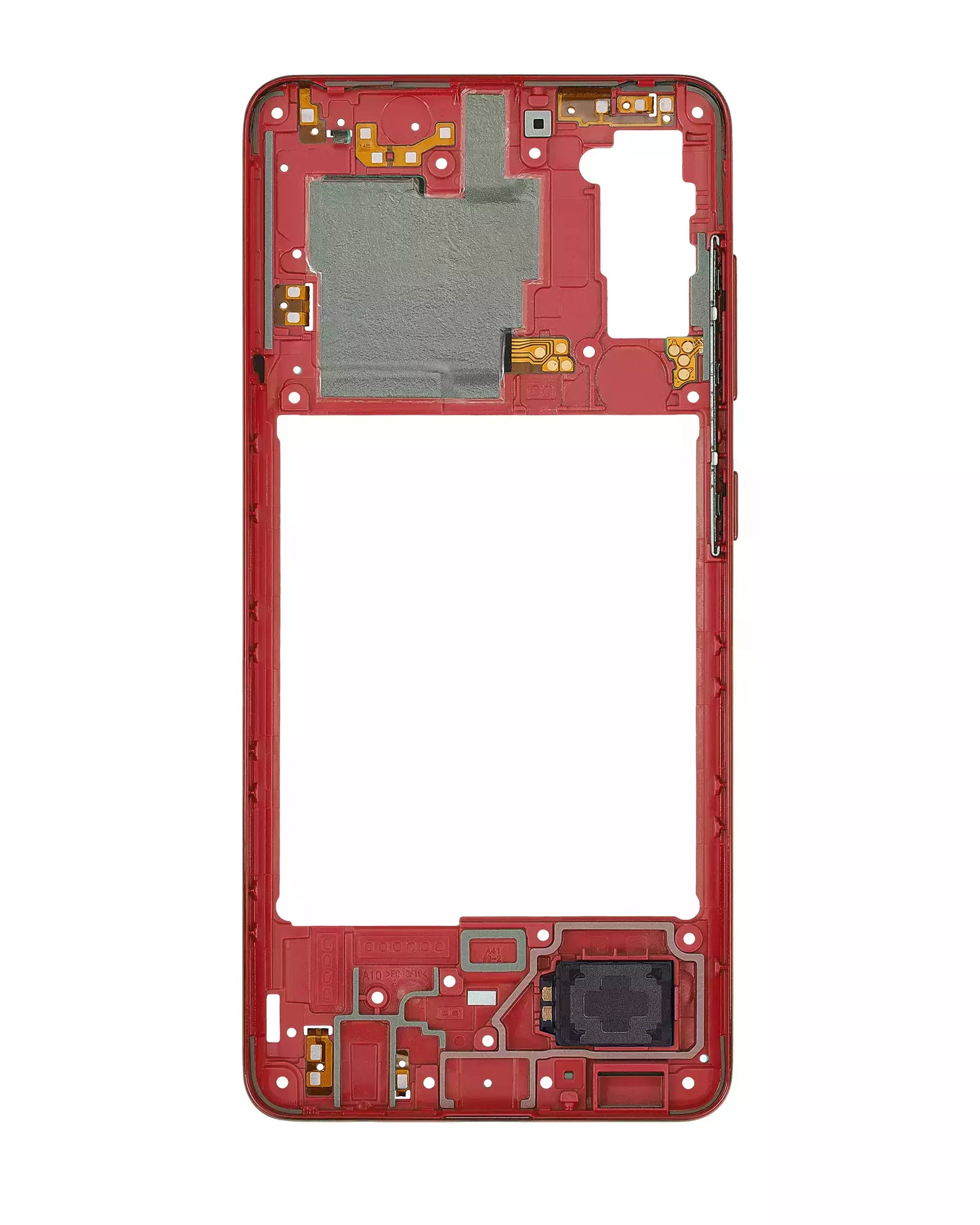Mid-Frame Housing Compatible For Samsung Galaxy A41 (A415 / 2020) (Aftermarket Plus) (Prism Crush Red)