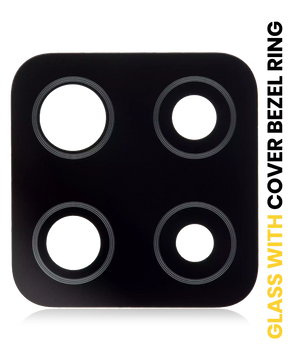 Back Camera Lens With Cover Bezel Ring Compatible For Samsung Galaxy A42 5G (A426 / 2020) (Prism Dot Black)