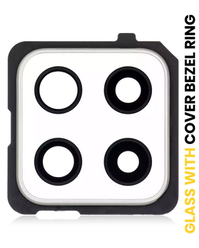 Back Camera Lens With Cover Bezel Ring Compatible For Samsung Galaxy A42 5G (A426 / 2020) (Prism Dot White)