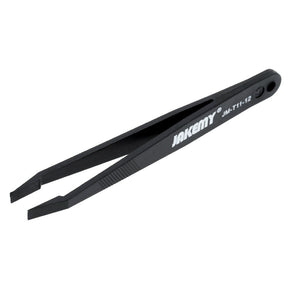 Anti-Static Heat Resistant Flat Pointed Curved Tweezers 3 Piece Set (JM-T11) (Jakemy)